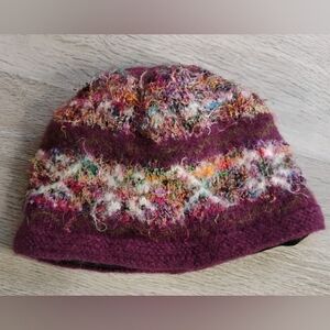 Rising Tide Wool Silk Blend Hat Beanie Cap Fully Lined Polar Fleece OSFM